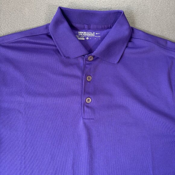 Nike Golf Tour Performance Polo Shirt Mens M Purple Dri Fit Preppy Sporty Casual - Picture 2 of 15